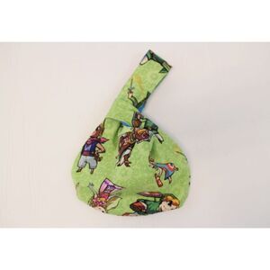 Reversible Zelda Windwaker Cotton Japanese Cotton Knot Bag